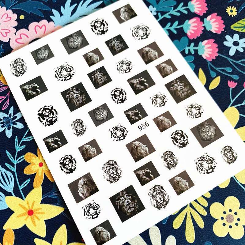 Leopard Tiger Nail Sticker 3d Nail Art Sticker Nail Decal Stempelen Export Japan Ontwerpen Steentjes: 956
