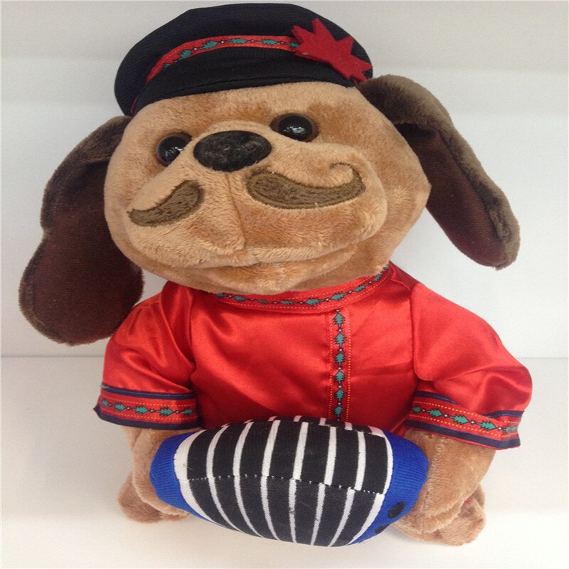 2018 rosyjski akordeon placki śpiew taniec elektroniczny zwierzak psy figurka lalka nadziewane i pluszowe zabawki dla dzieci prezent dla dzieci