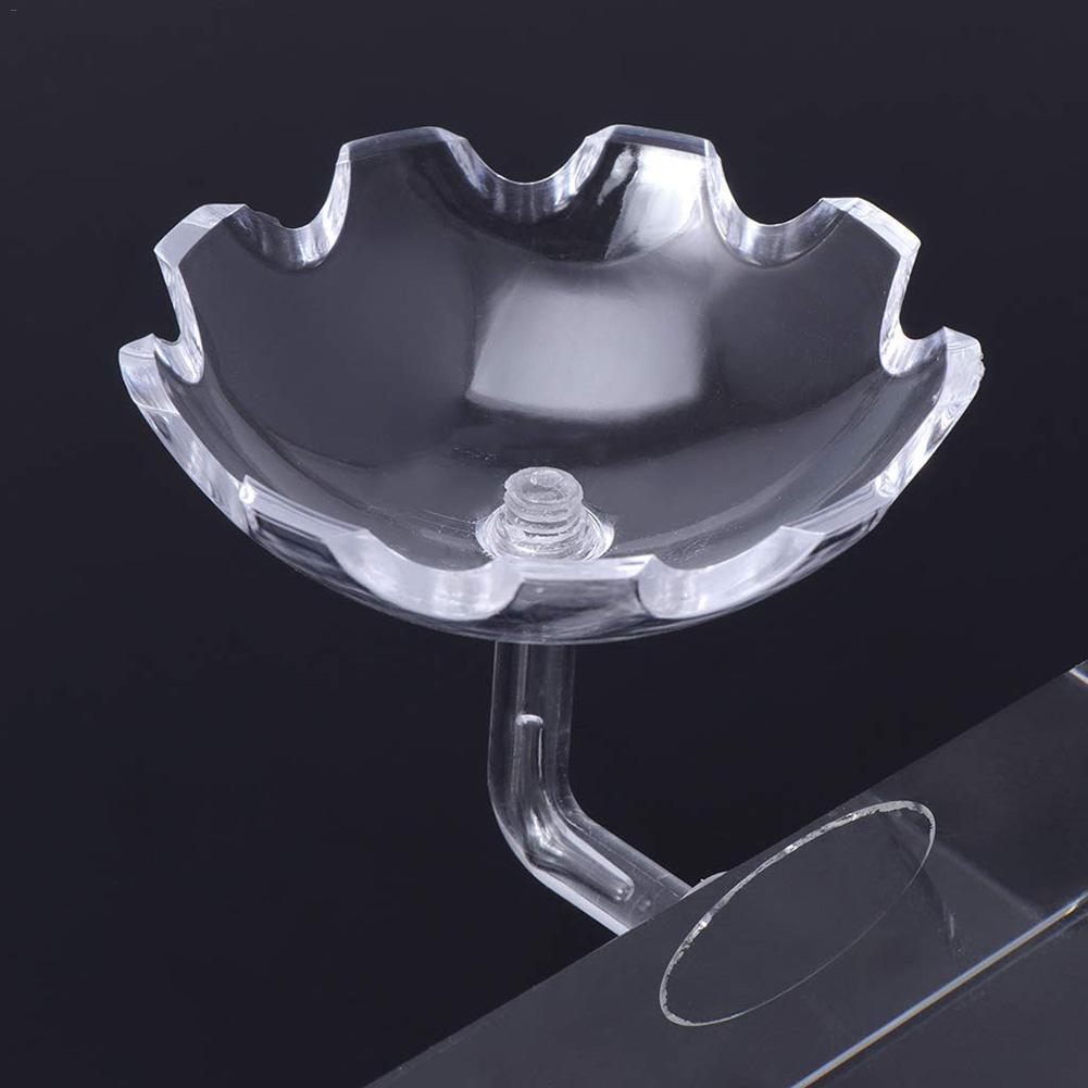 Aquarium Fish Garnalen Feeder Acryl Aquarium Drijvende Kom Bloem Vorm Voedsel Feeder Met Zuignap Aquarium Benodigdheden
