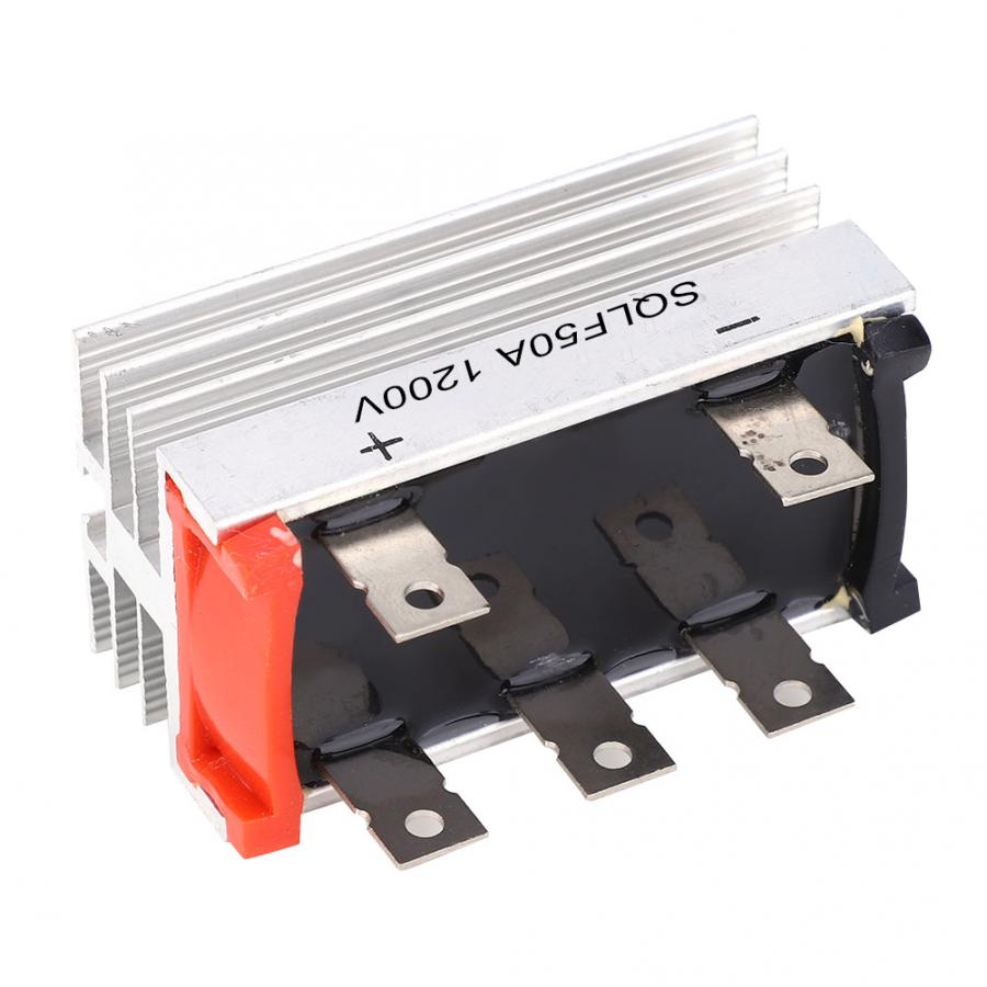 4 stuks gelijkrichter sqlf 50a 1200v 3- fase gelijkrichtmodule met koellichaam