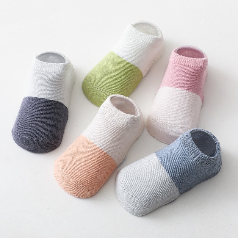 Calzini da pavimento antiscivolo traspiranti Warmom calzini da ragazzo per bambina calzini per bambini da interno calzini in cotone Color caramella calzini da sole
