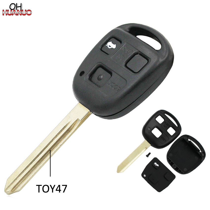 Vervangende Afstandsbediening Sleutel Shell Fob Autosleutel Case Smart Key Behuizing Voor Toyota Yaris Avensis 3 Knop Case Fob met Knop Pad