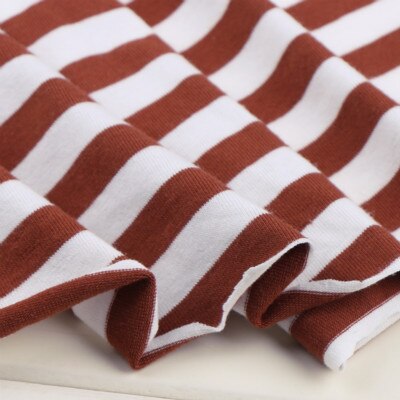 Tela de algodón pelada Lycra teñida tela fina para el material de la camiseta del verano: Marrón