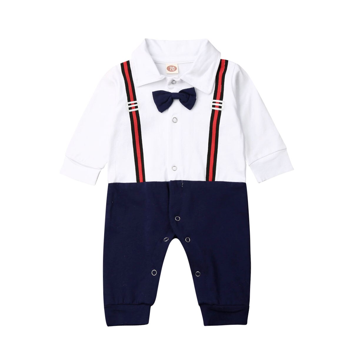 Herre børn baby drenge butterfly shirt toppe jumpsuit fest festtøj formelle tøj tøj sæt 0-24m: Marine blå / 100