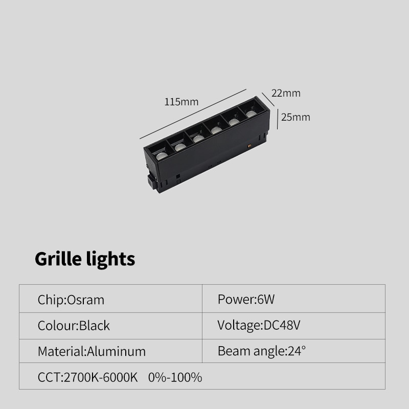 Magnetic Track Light Dimmable Remote Control 48VLed Ceiling Lamp Track Rail Lighting No Main Light Spotlight: dark blue / Beige