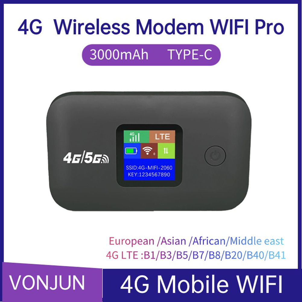 Drahtloser Hotspot, 3000 mAh, Mini-WLAN-Hotspot für den Außenbereich, 150 Mbit/s, kabelloser tragbarer Router mit SIM-Kartensteckplatz, mobiler Taschen-WLAN-Router