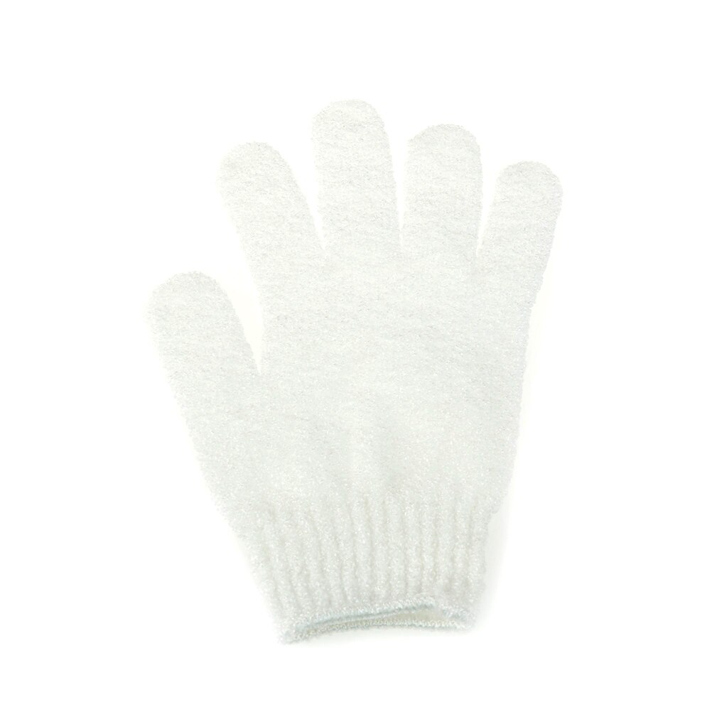 1Pc Exfoliating Back Scrub Exfoliating Skid resistance Body Massage Bath Glove Double rubbing towel Bathroom Shower Scrubbe: White