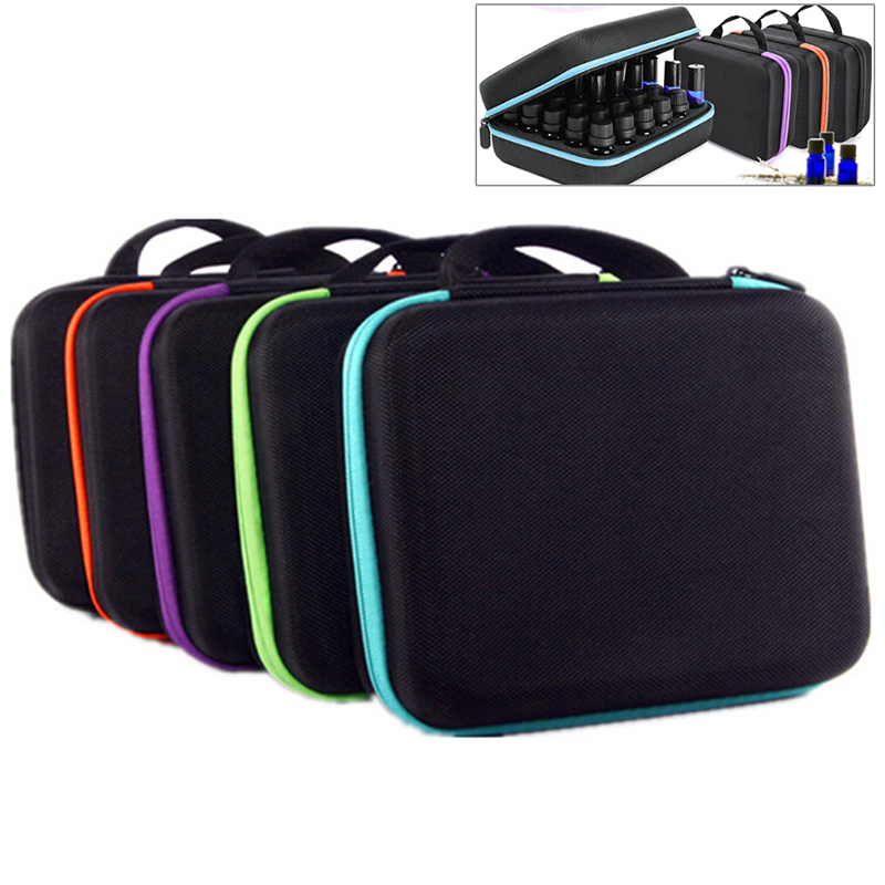 30 botellas EVA botella de aceite esencial funda de transporte soporte de almacenamiento aromaterapia bolsa con cierre de mano a prueba de golpes duradero