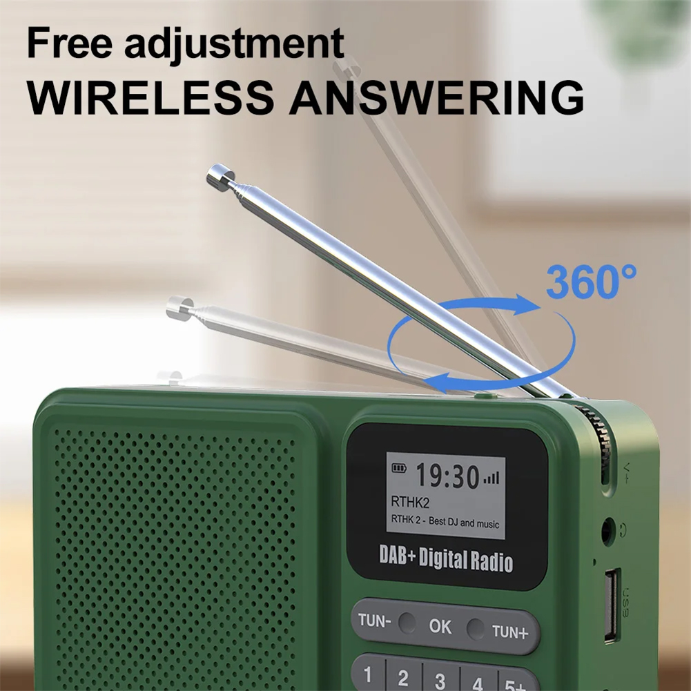 DAB+ digitale radio Draagbare FM-radio Bluetooth op zonne-energie en oplaadbare noodradio Ondersteunt U Disk TF-kaart MP3-speler