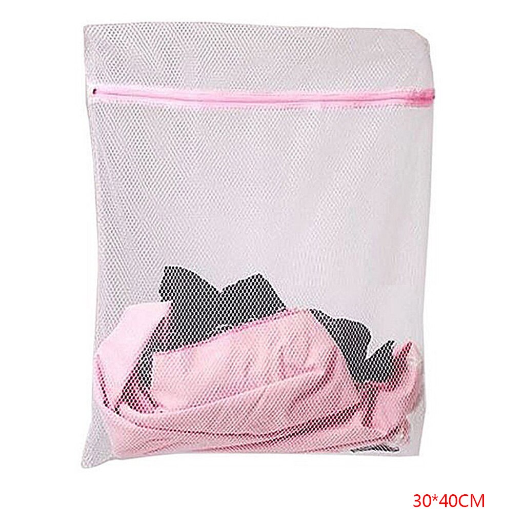 5 Sizes Thicken Polyester Mesh Laundry Bag Polyester Washing Net Bag For Underwear Sock Washing Machine Pouch Clothes Bra Bags: 23x30CM