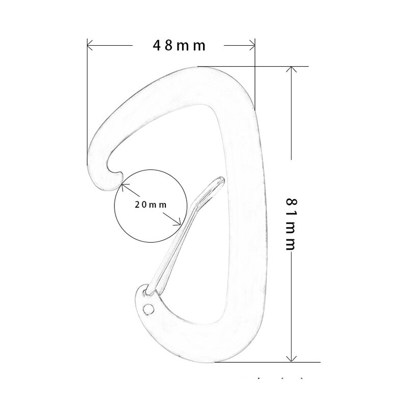 Climbing Carabiner D Shape Mountaineering Buckle Hook 12KN Safety Lock Outdoor Climbing Equipment Accessory GYH
