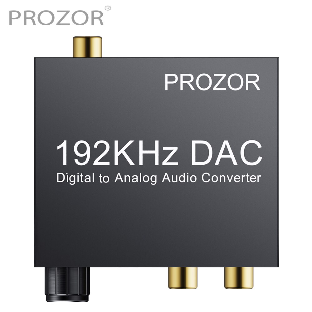 Prozor Dac Audio Digitale Converter L/R Rca 3.5Mm Uitgang Met Volumeregeling Coaxiale Spdif Toslink Naar Analoog stereo Audio Adapter