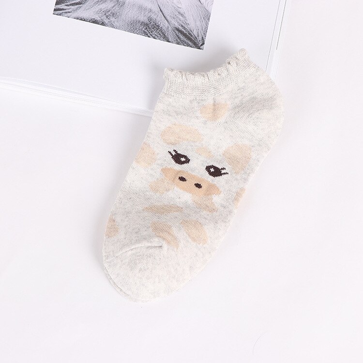 Dames katoenen sokken schattige dieren gestreepte damessokken casual grappige sokken voor dames: 3