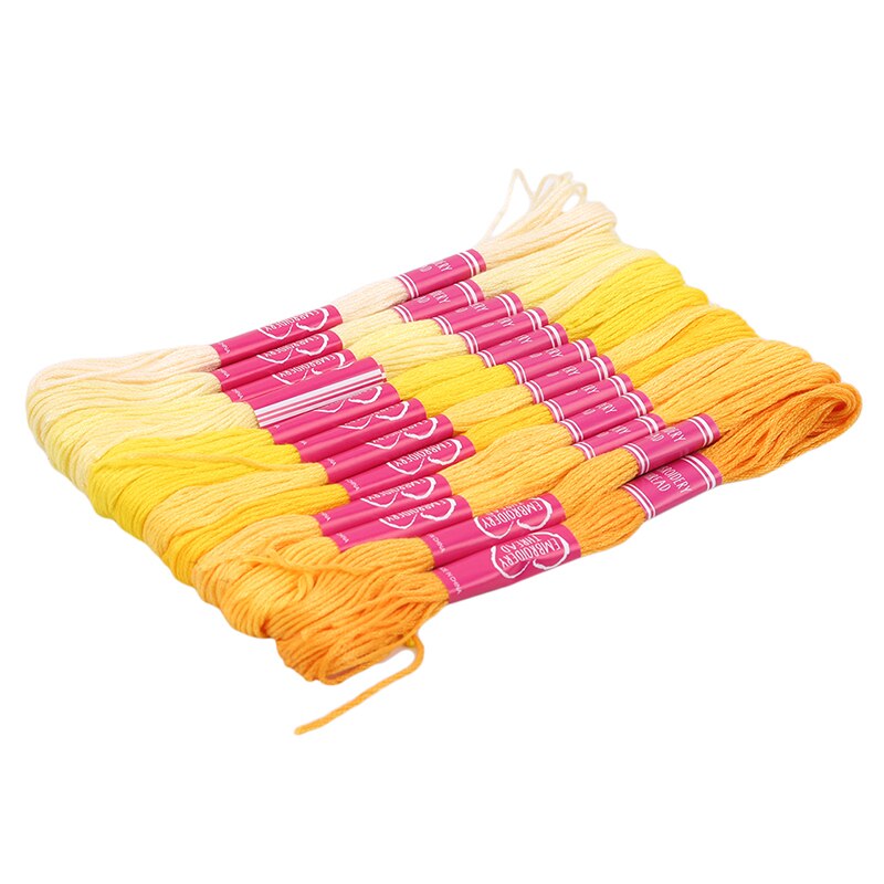 Cross Stitch Thread Unique Style Embroidery Thread Diy Hand-Sewn Strand Process Gradient Embroidery Thread