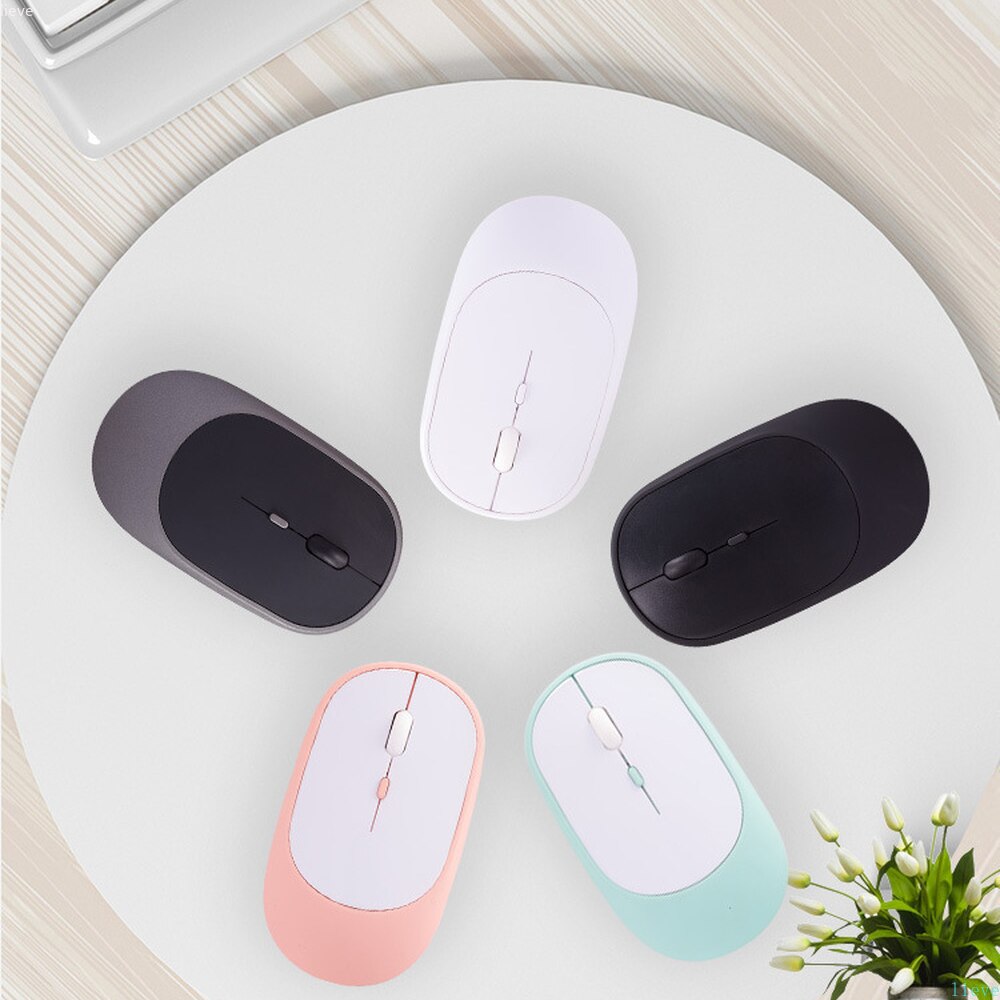 Mouse Bluetooth Wireless per MacBook PC iPad Computer ricaricabile Dual mode Bluetooth + USB Mous, Mouse Wireless silenzioso ergonomico