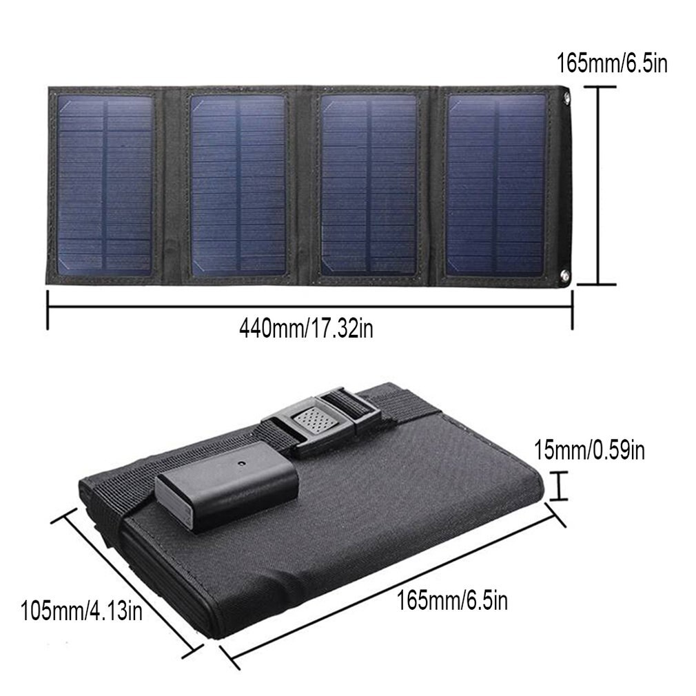 Mini Folding 4 Solar Panel 10W Sunpower Solar Celles Universal Phones Power Bank Charger Outdoor External Power Source