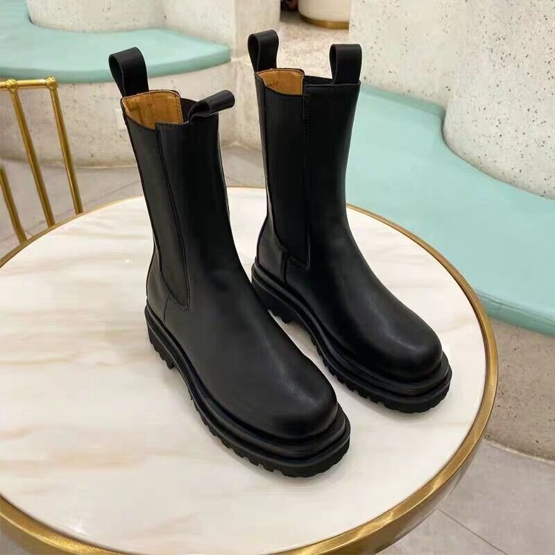 Cootelili couro botas femininas marca outono inverno quente curto tornozelo botas plataforma sapatos de água à prova dwaterproof água sapatos antiderrapante