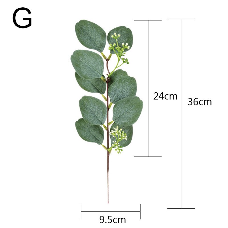 Simulation Eucalyptus Leaves Mini Simulation Eucalipto Single Artificial Leaf Plants Wedding Shooting Prop Home Party Decor: G