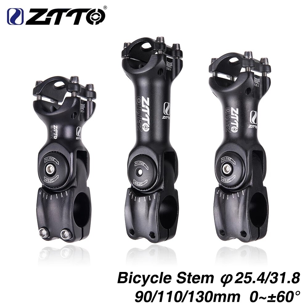 ZTTO Fahrrad Teile MTB Straße Stadt-Fahrrad Fahrrad Verstellbaren Vorbau 31,8mm 25,4mm 60 Steigleitung 90 110 130mm tiert Für XC