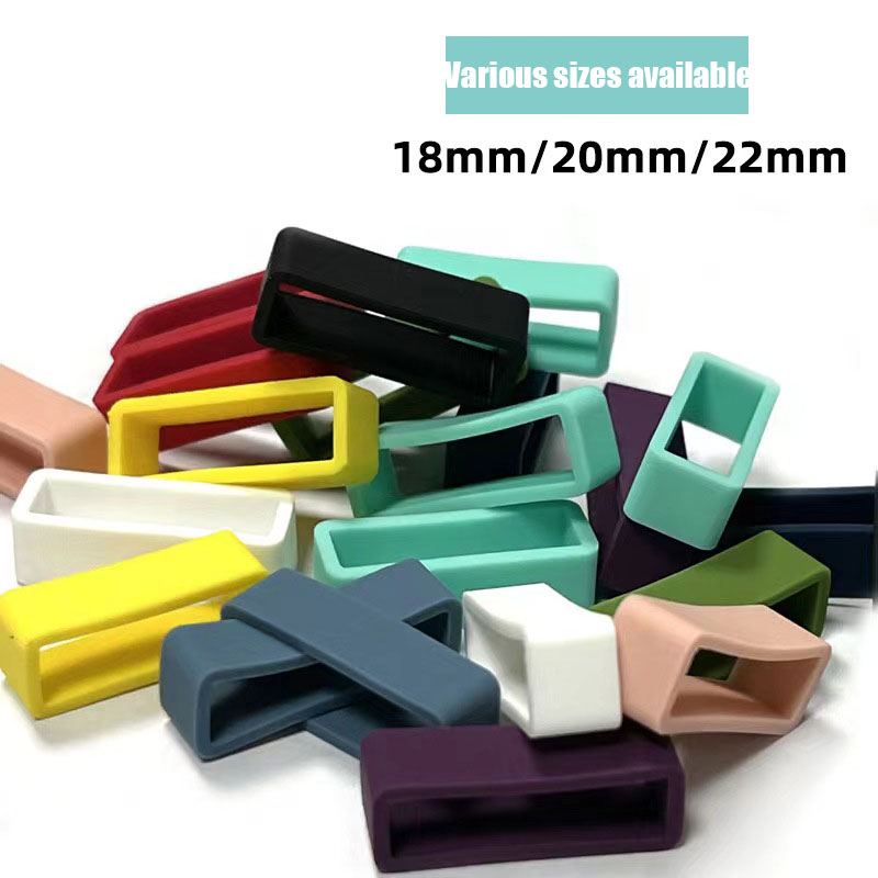 5 pezzi Anelli in gomma Passanti per cinturino in silicone Sostuzione cinturino per orologio Fermo per supporto 16mm 18mm 20mm 22mm 24mm 26mm  1511