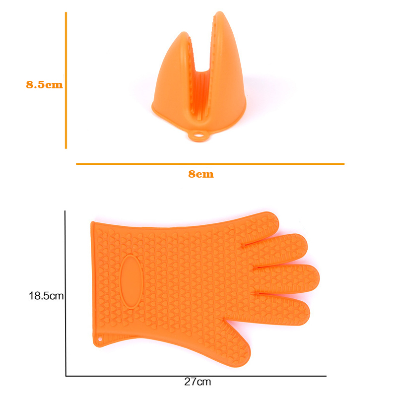 1 Pc Silicone Glove Heat Resistant Glove for BBQ Grill Gloves for Cooking Baking Tools Barbecue Grilling Gloves