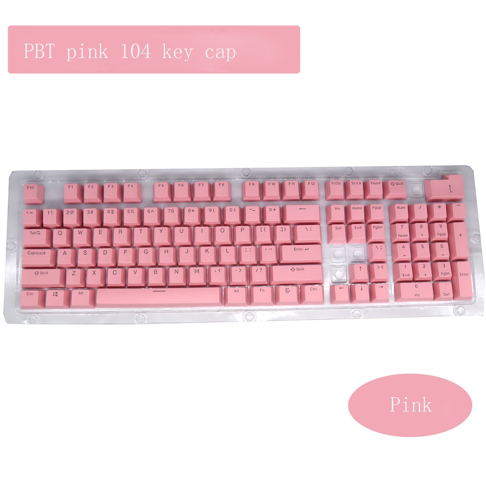 PBT 104 Keys Keycaps For Logitech K845 Multi-color Switch Keycap Replacement Translucent Keycaps Backlit Key Caps Stock