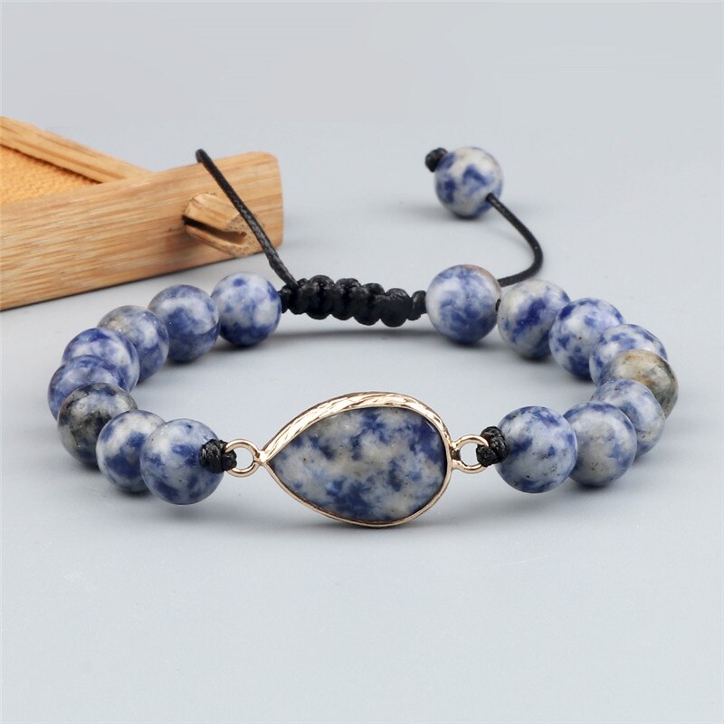 Vrouwen Armband Mode Natuursteen Groene Malachiet Bead Charm Handgemaakte Strengen Wrap Gevlochten Armbanden Voor Mannen Sieraden