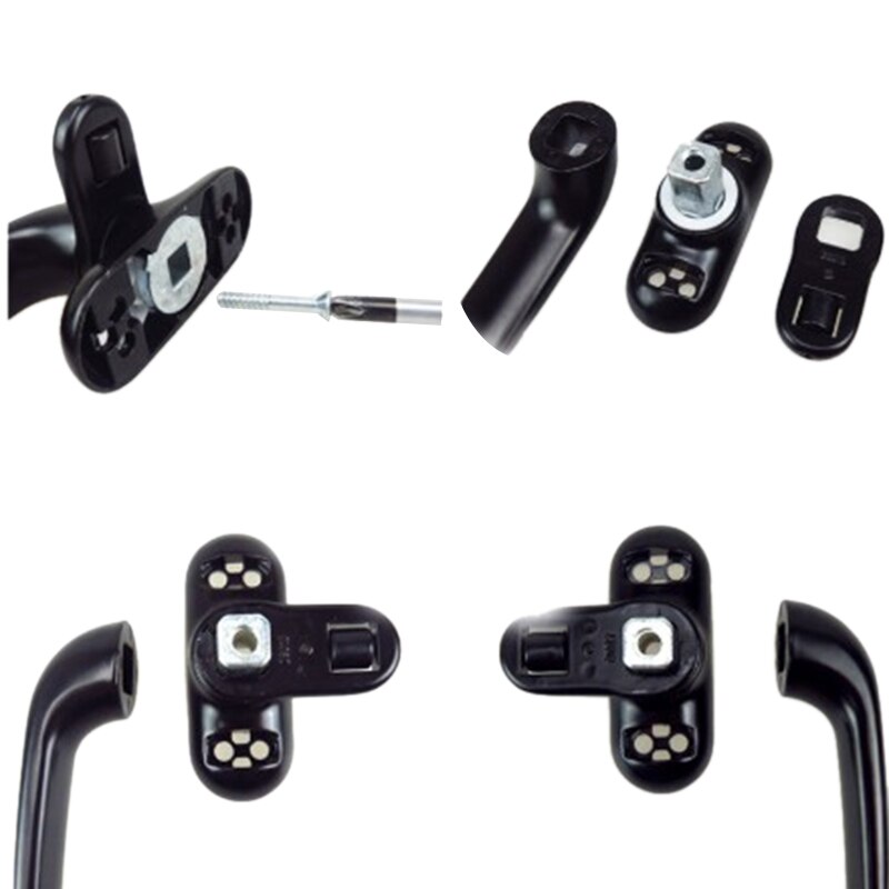 Deur En Raam Handvat Slot Casement Window Lock Wiel Handvat Zwart