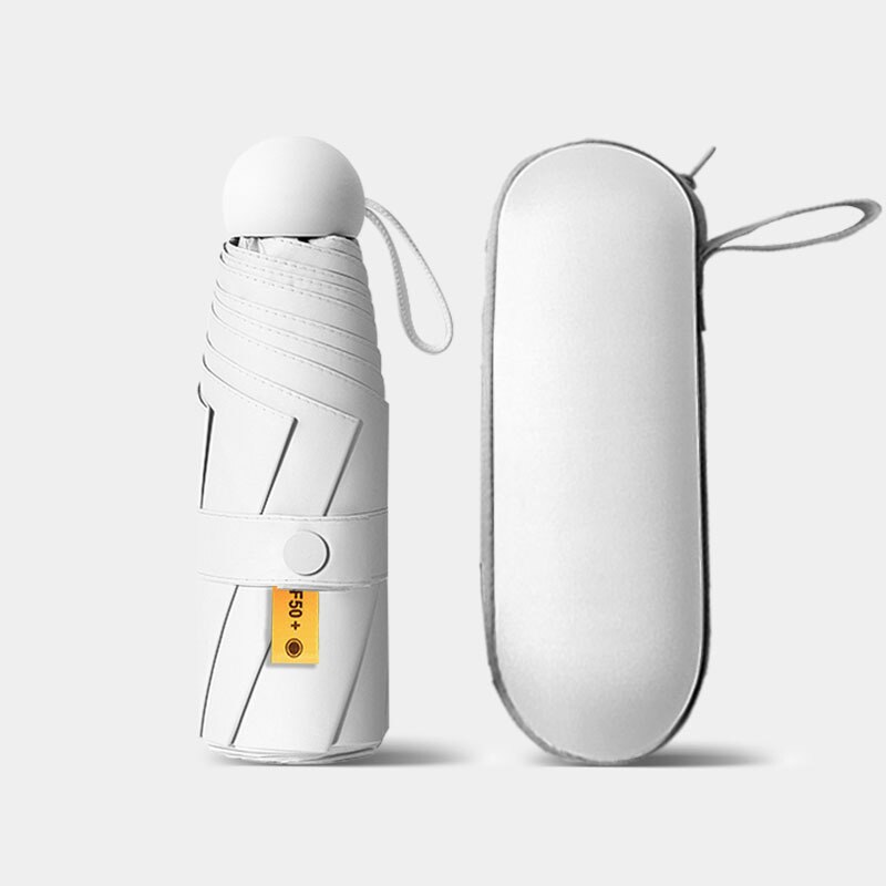 Mini Five-fold Ultra-light Compact Portable Capsule Sun Umbrella Female Sunscreen UV Protection Sunshade Umbrella Dual-use