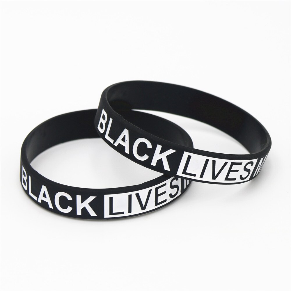 1Pc Black Leven Kwestie Siliconen Polsbandje Black Silicone Rubber Armband & Armbanden Voor Mannen Vrouwen Naam