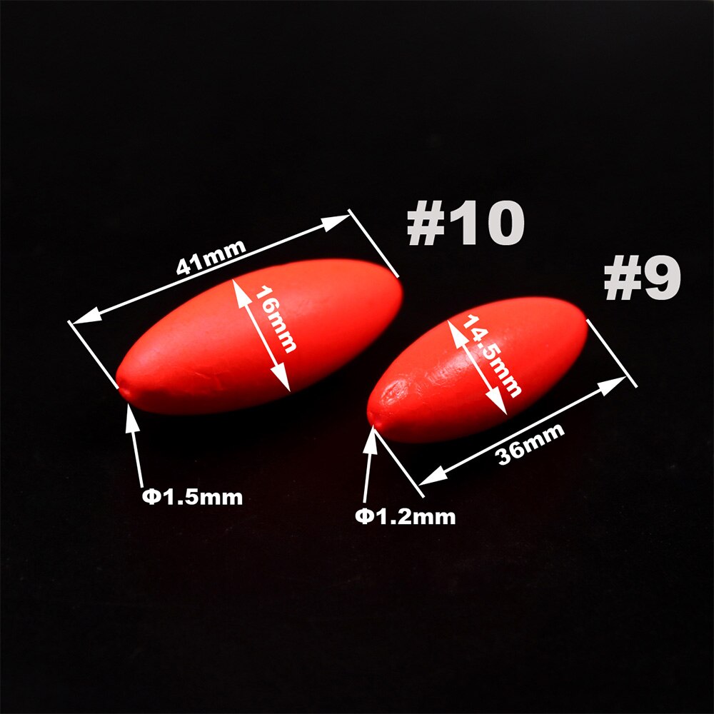 Bimoo 10 stücke Oval Angeln Rig Float Bobber Fluoreszierende Schaum Perlen Für Pompano Snappers Wels Salzwasser Angeln Boden Rigs