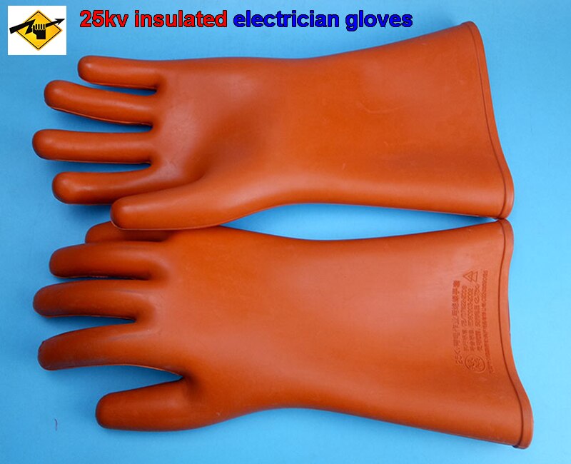 Les nouveaux gants isolants 25KV en caoutchouc naturel 10000/20000V gants isolés pour électricien gants de sécurité de prévention des fuites