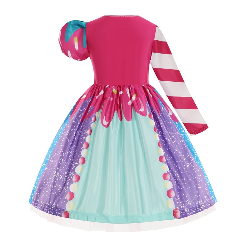 Sweet Candy Girl Dress Kids Carnival Frock Child Birthday Party Gown Fancy Cartoon Tutu Dresses for Halloween Easter Costume