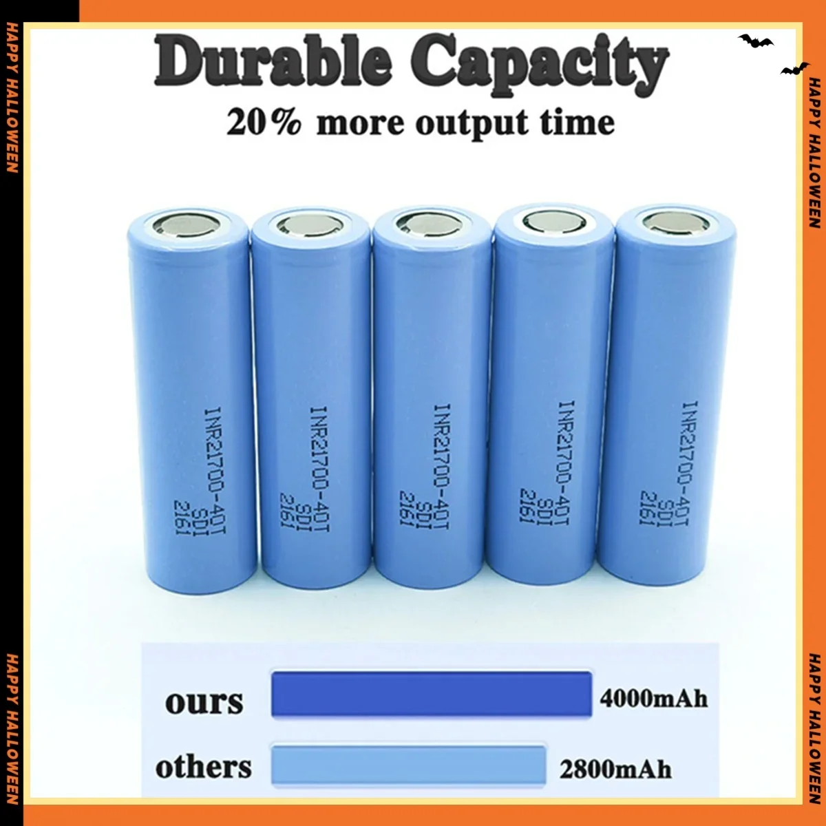 INR21700 4000mAh Original Battery 21700 3.7V, 4000mAh, 30A, High Discharge, Super Large Capacity 21700lithium battery: SKY BLUE