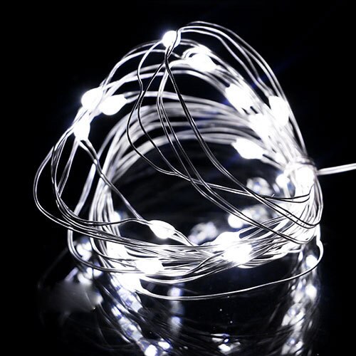 10 PCS Battery powered cork bottle light 2m LED light bar light birthday party wine bottle stopper light bar (Without battery): white / 1M10LED