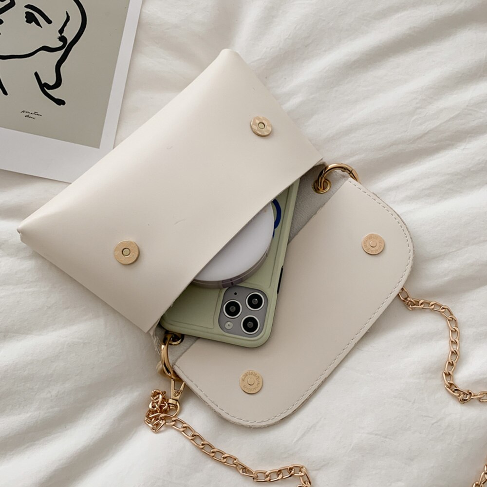 Kettingen kleine dames clutch portemonnees tote handtassen pu leren dames hoes schouder messenger crossbody tassen