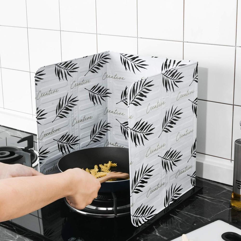 Væg olie stænkbeskyttelse gaskomfur aluminiumsfolie nordisk stil olie baffel køkken stænktæt fedtisolering bord køkkenudstyr