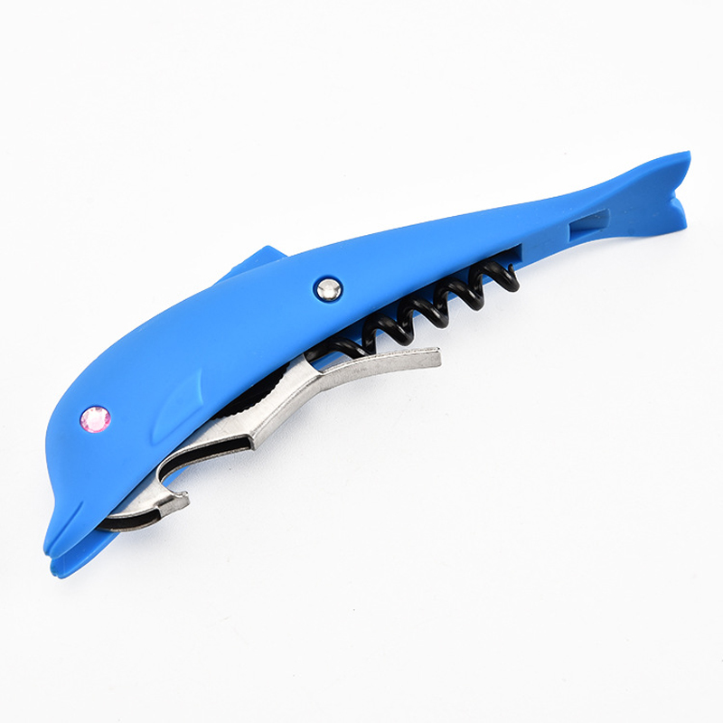 BalleenShiny Delphinus Beer Openers Can Tin Openers Practical Red Wine Corkscrews Multi-function Kitchen Bar Gadgets: Light blue