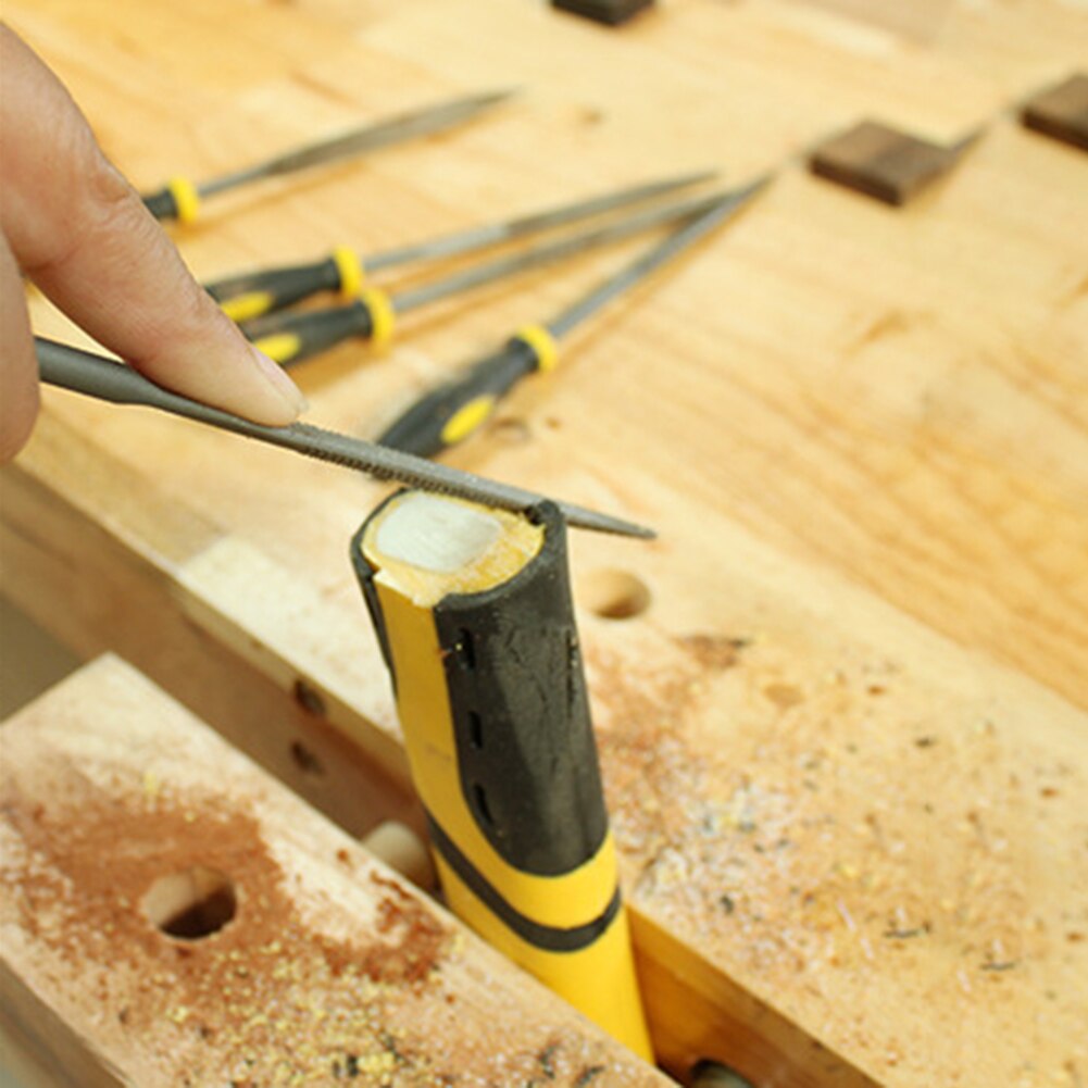 6pcs 140mm Metal Filing Rasp Needle File Wood Carving Tool Woodworking File Steel Rasp Needle Filing Hand File Carpenter Supply