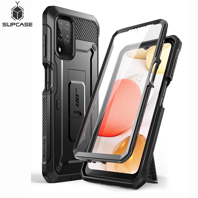 Supcase Voor Samsung Galaxy A12 Case Release) ub Pro Full-Body Robuuste Holster Case Cover Met Ingebouwde Screen Protector