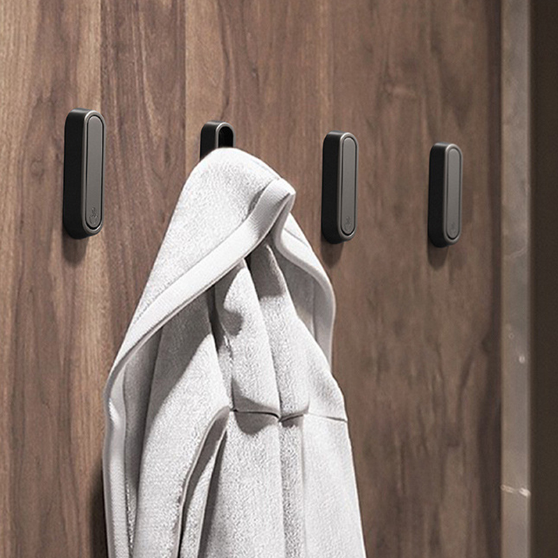 Gancho de pared plegable para bata oculta, toalla, abrigo, gancho de acero inoxidable para el hogar, cocina, baño, colgador de toallas negro mate, 1 Uds.