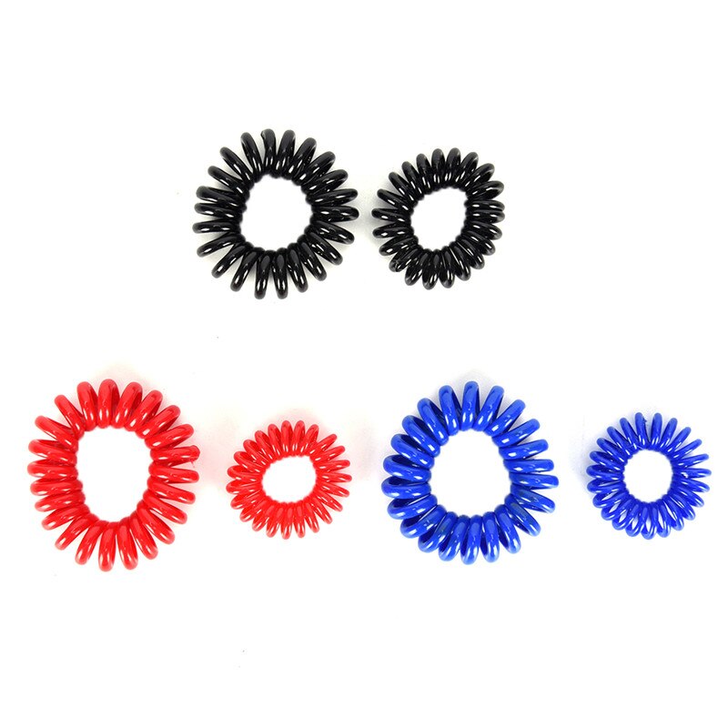 10PCS/lot Rubber Band Headwear Rope Spiral Shape Elastic Hair Bands Girls Hair Accessories Hair Ties Gum Telephone Wire