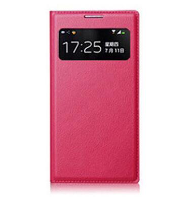 Samrt Case for Samsung S4 I9500 Sleep Awake Cover Samsung Galaxy S4mini I9190 I9195 Window View Smart Cases Flip Leather Bags: for Samsung S4 Mini / Rose