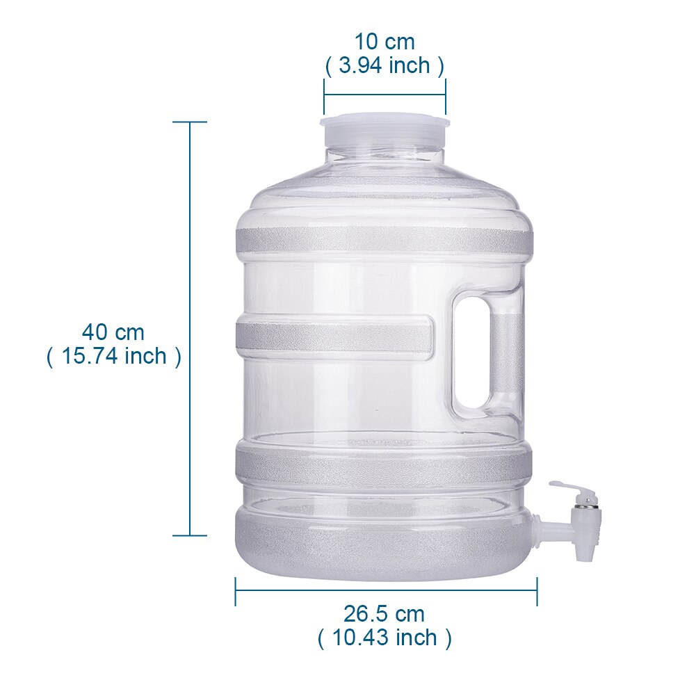 15L Liter Food Grade Pc Water Container Auto Camping Jerry Kan Met Tap Draagbare Handvat Opslag Fles