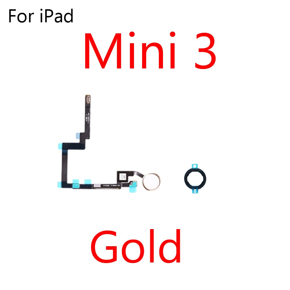 1pcs For iPad Mini 3 Home Button On Off Button Menu Key Home Flex Cable Assembly