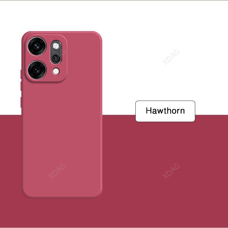 Funda de teléfono Original para OPPO Reno14 Reno 14 Pro 14Pro 5G Funda de con borde recto de silicona líquida suave y Simple: Rosa / Oppo Reno 14