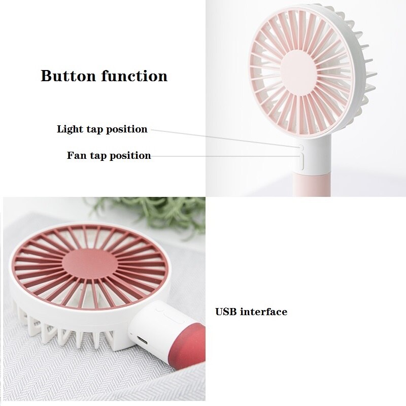 Kemei Mini USB Rechargeable Fan - Portable Handheld Desktop Cooling Fan for Home & Outdoor Summer Use