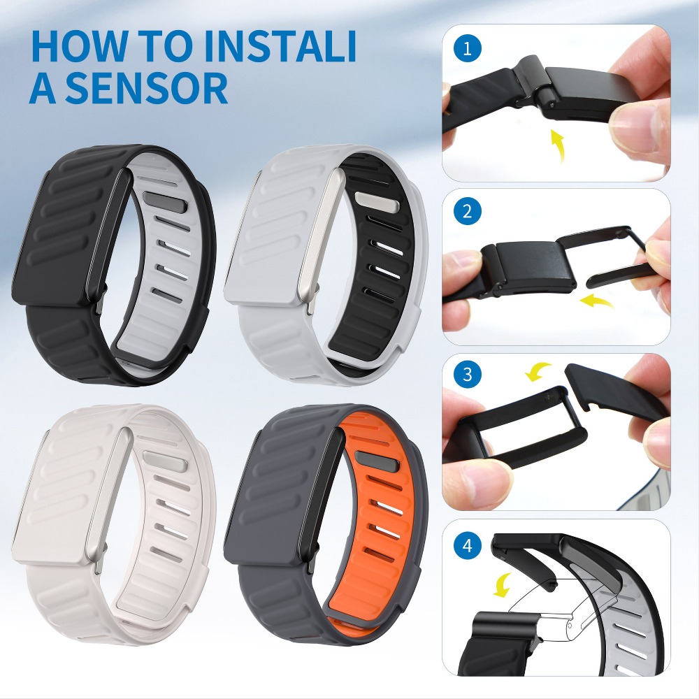 Polsband Soft-Touch siliconen Waterdicht en zweetbestendig Verstelbare riem Compatibel voor WHOOP 4.0 hartslagmeter