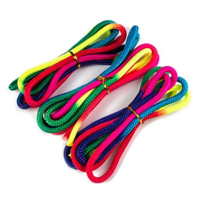 Gym Regenboog Kleur Ritmische Gymnastiek Touw Effen Concurrentie Arts Training Touw Gymnastiek Touw Professionele Sport Gereedschap S