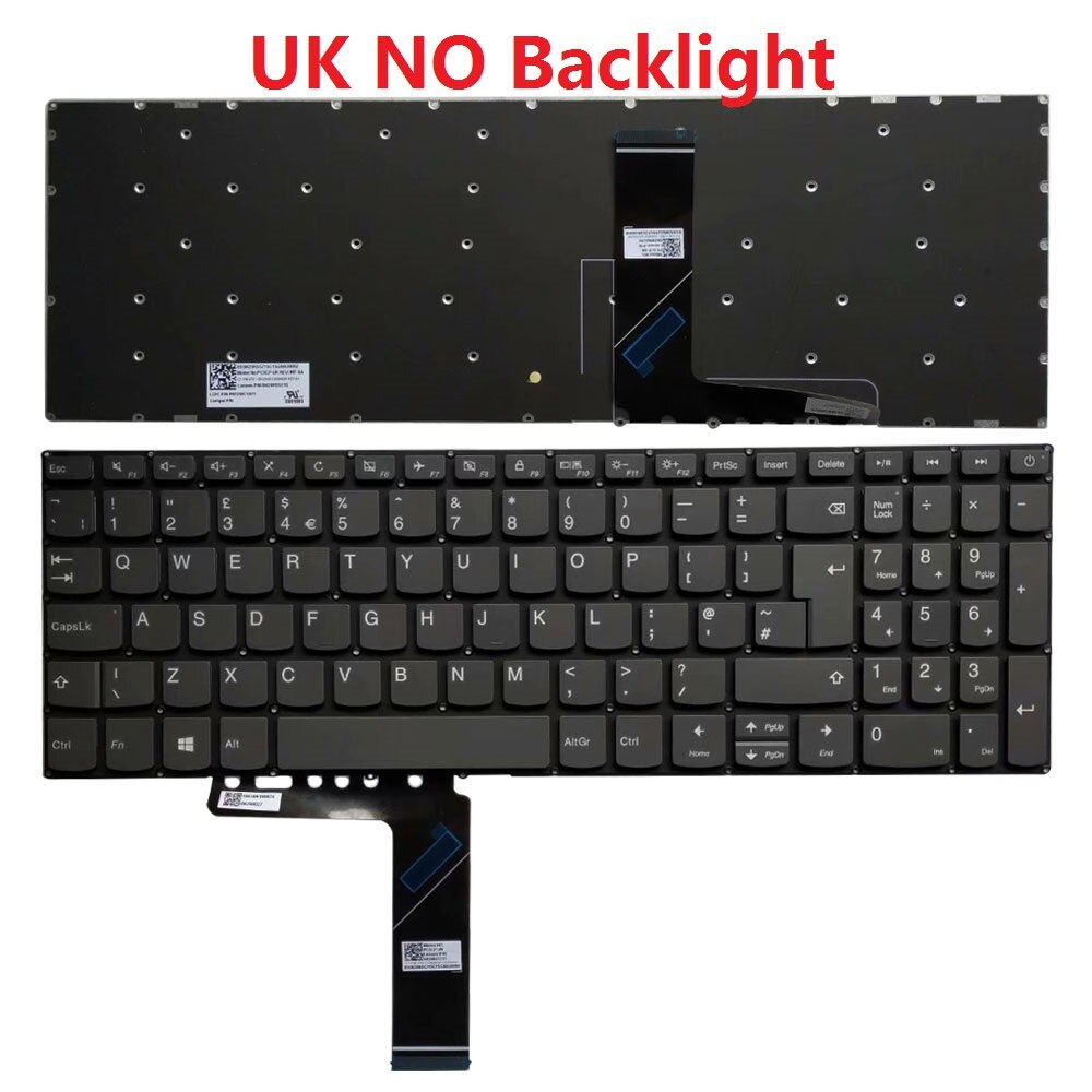 Tastiera UK (GB) Per Lenovo IdeaPad 330-15IKB, 330-15IGM, 330-15ARR – Layout QWERTY Nera, Nuova